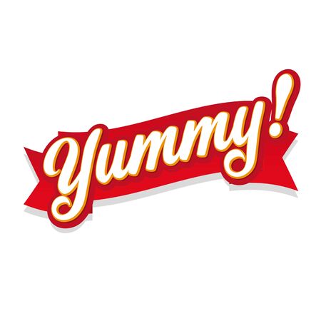 Yummy sign speech bubble red vectorのイラスト素材