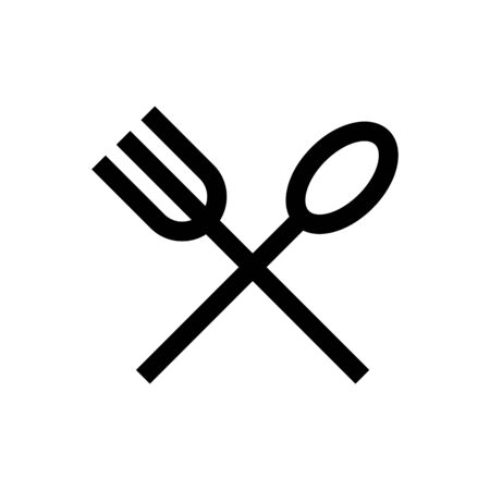 Cutlery icon fork, spoonのイラスト素材