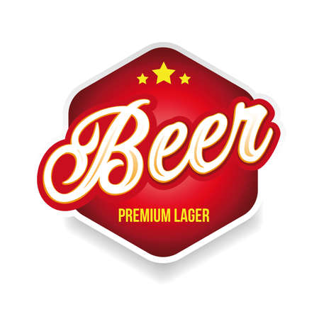 Beer label sign lettering vintageのイラスト素材