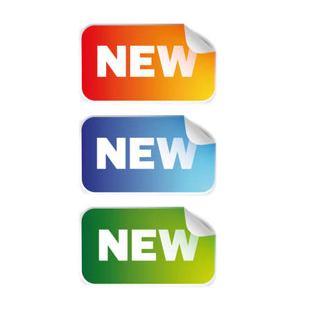 New label sticker set isolatedのイラスト素材