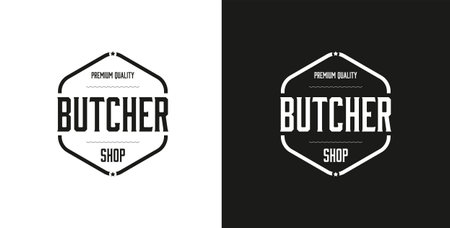 Premium quality Butcher Shop logoのイラスト素材