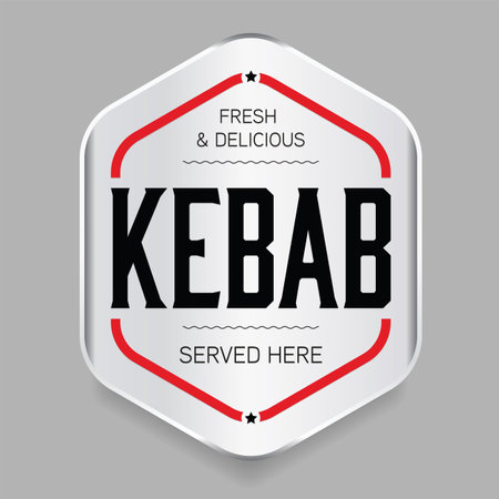 Fresh Kebab stamp sign badge vintageのイラスト素材