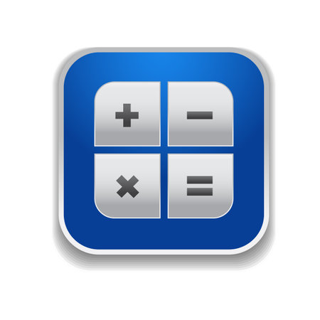 Calculator icon - vector app buttonのイラスト素材