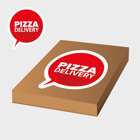 Pizza delivery cardboardのイラスト素材