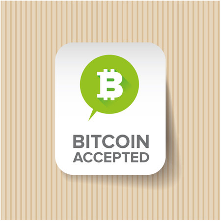 Bitcoin acceptedのイラスト素材