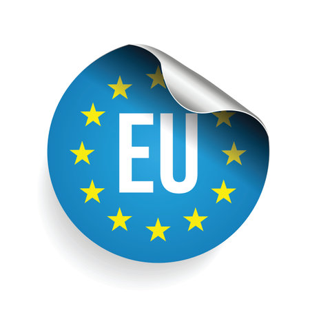 EU European Union logo flagのイラスト素材