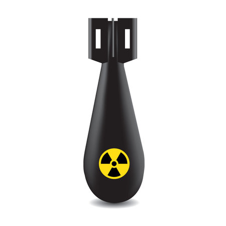 Atomic bomb symbol sign vectorのイラスト素材