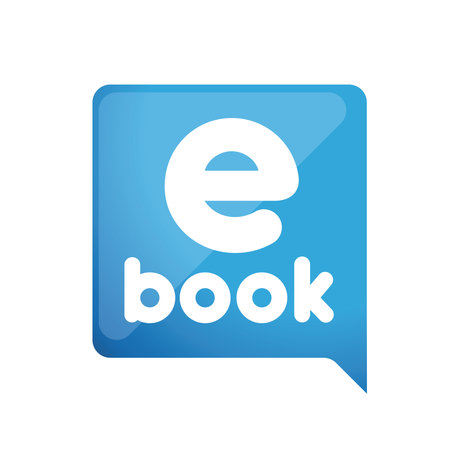 E-book. Electronic Library iconのイラスト素材