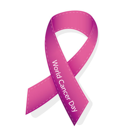 World Cancer Day ribbonのイラスト素材