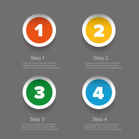 One two three four progress bar stickersのイラスト素材