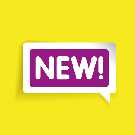 New sticker speech bubble purpleのイラスト素材