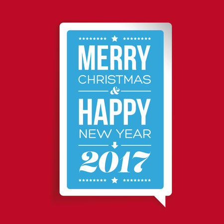 Vector Merry Christmas and Happy New Year card designのイラスト素材