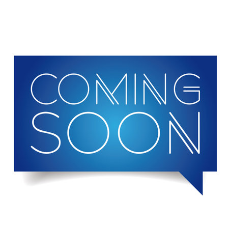 Coming Soon speech bubble blueのイラスト素材