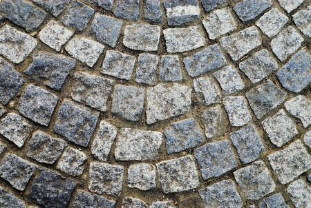 Old pavement surface in downtown. Abstract background.