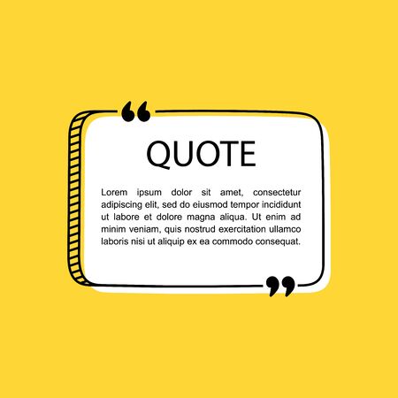 Hand drawn Speech Bubble. Space for quote and text. Vector illustration.のイラスト素材