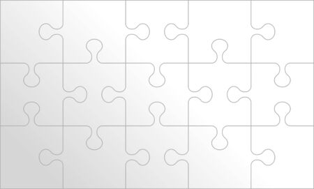 Puzzle background, banner, blank. Jigsaw section template. Modern vector illustration.のイラスト素材