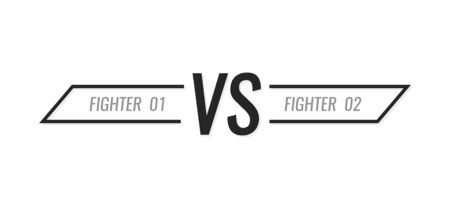 Versus screen with geometric shapes. Vs battle headline. Modern vector illustration in flat style.のイラスト素材