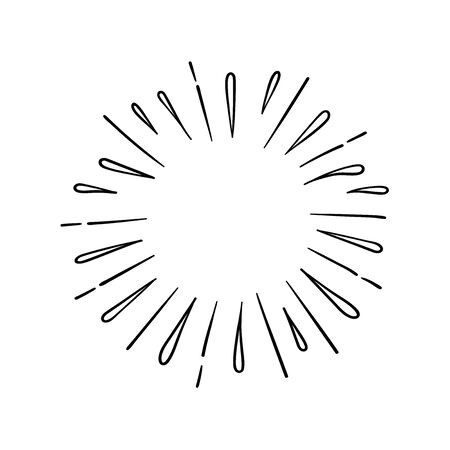 Hand drawn cartoon water explosion doodle. Vector illustration.のイラスト素材