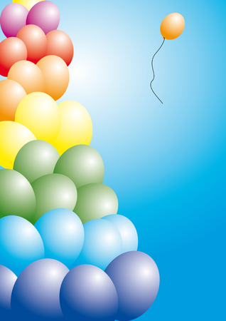 Vector of colored balloonsのイラスト素材