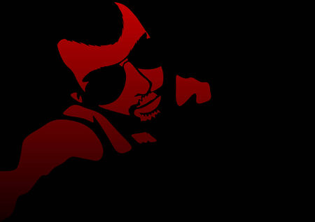 Abstract vector of a bad guyのイラスト素材