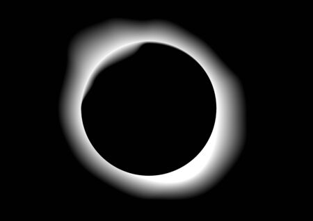 Abstract vector illustration of a solar eclipse