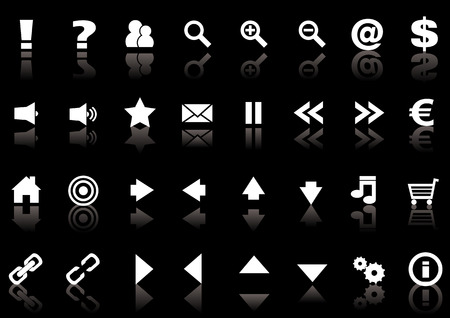 Abstract vector illustration of several web iconsのイラスト素材