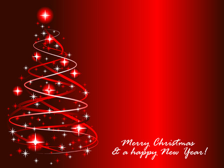 Abstract vector illustration of a christmas tree with twinklesのイラスト素材
