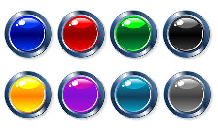 Abstract vector illustration of serveral colored buttonsのイラスト素材