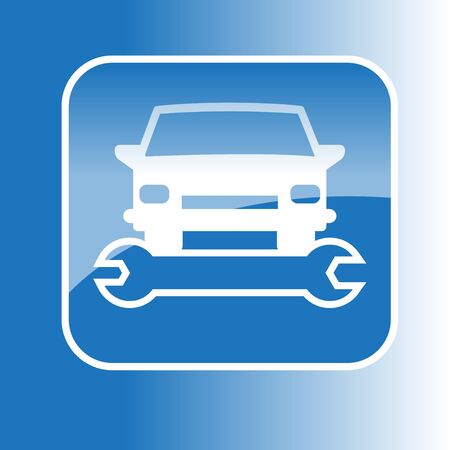 Vector symbol of a car and a wrenchのイラスト素材