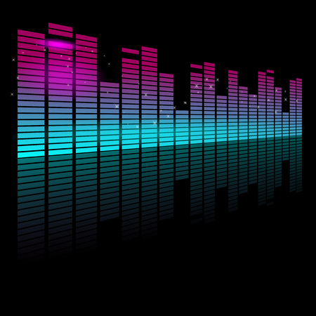 Abstract illustration of a graphic Equalizerのイラスト素材