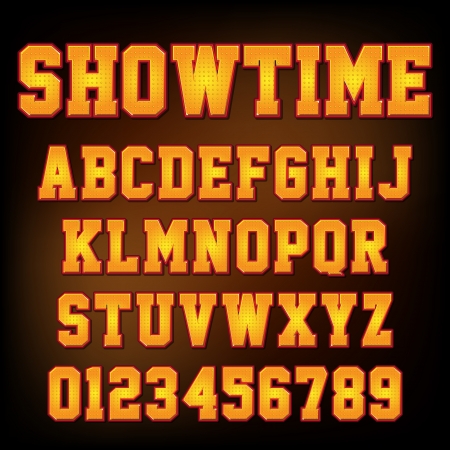 Abstract illustration of show style charactersのイラスト素材