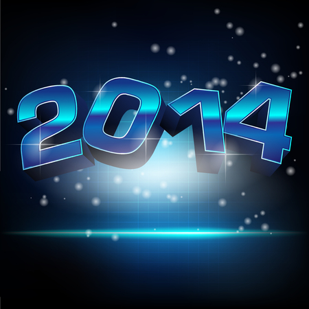 Abstract illustration for new year 2014のイラスト素材