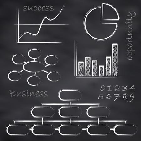 Abstract vector illustration of a business blackboardのイラスト素材