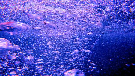 Water in the sea, glare of water and wavesの写真素材