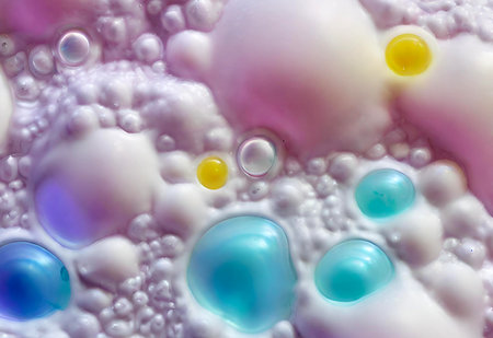 Abstract colored background, bubbles on the surface, textureの素材