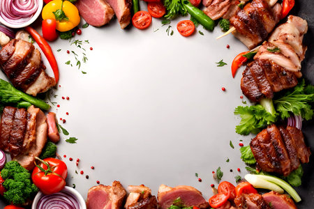 canvas, recipe book, collage, spices, meat, vegetables, chef menuの素材