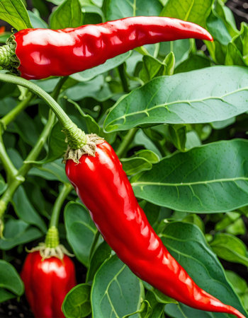 pepper collage, hot pepper, sweet pepper, chili pepperの素材
