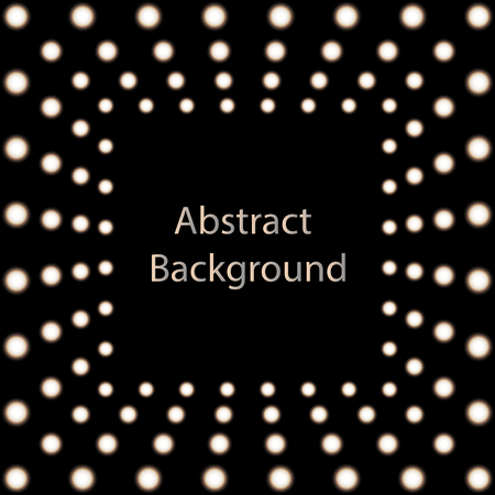 Yellow colored vector retro looks frame template. Lamps lighted vector illustration, EPS10のイラスト素材