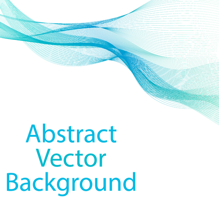 Abstract blue smooth color curve wave vector, EPS10のイラスト素材