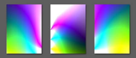 Rainbow covers design. Liquid iridescent color patterns. Melted fluids abstract background. Vector...