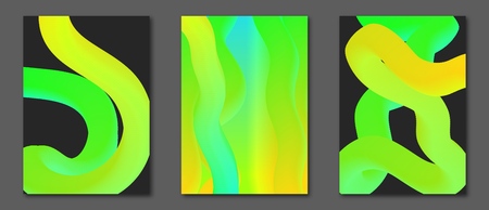 Wave liquid. Collection gradient covers with fluid shapes. Trendy vector illustration EPS10 for Your...
