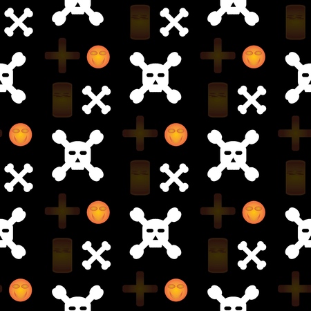 Halloween seamless patternのイラスト素材