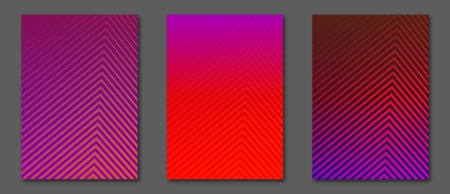 Collection A4 size minimal covers design. Cool colorful halftone gradients. Future geometric template. Eps10 vector.のイラスト素材