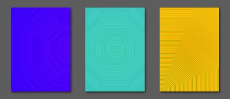 Collection minimal covers design. Cool colorful halftone gradients. Future geometric template.のイラスト素材
