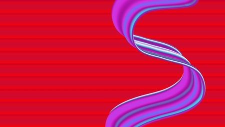 Liquid colorful ribbon. Modern trend background. Synthwave futurism vector illustration.のイラスト素材