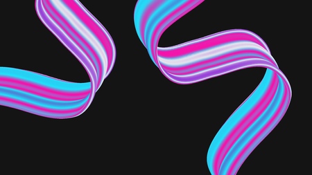 Abstract vector background with fluid colorful ribbon.のイラスト素材