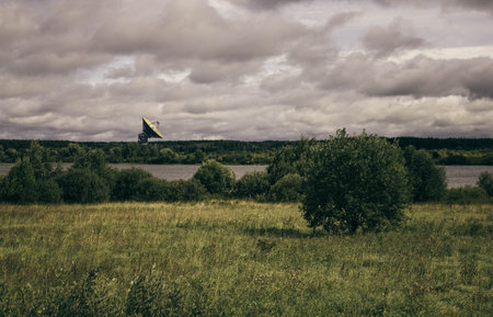 Russia.Kalyazin.August 2020. Kalyazin radio astronomy Observatory. Summer landscape.