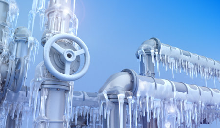 Pipeline and Icicles - 3D Renderingの写真素材