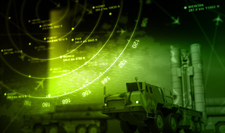 Air Defense - 3D Renderingの写真素材