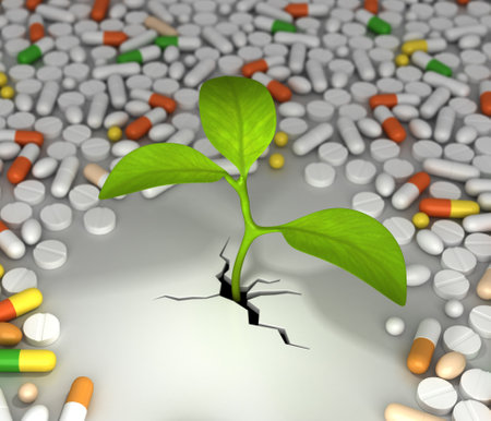 Pharmaceutical World and Nature - 3D Renderingの写真素材